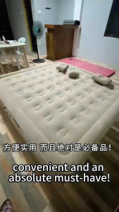 Double or Single Inflatable Air Bed King Size for Camping with Free Automatic Pump