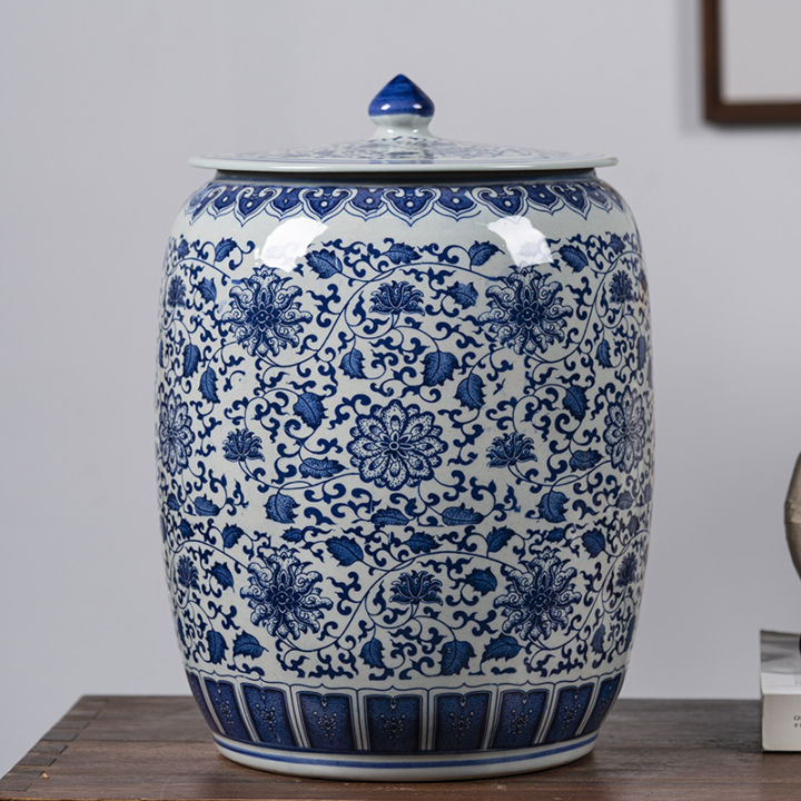 Ceramic Rice Pot For Home Jingdezhen Old-Fashioned Rice Bucket Water ...