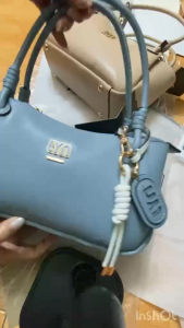 Túi xách tay nữ chần da Ly.n TOTE bags Lyn dây hạt bẹt siêu xinh