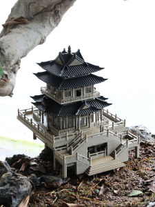 Original Design Xiangyao Tower Ecological Miniature Landscape Aquarium Ancient Building Ornament Indoor Decorative Model