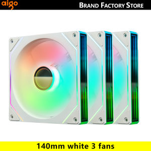Aigo AS14 140mm Fan Argb Pc Case Ventiladores 4PIN PWM 5V-3PIN Cpu Water Cooler Gabinete Gamer Cooling Kit Fans Rgb Ventilador