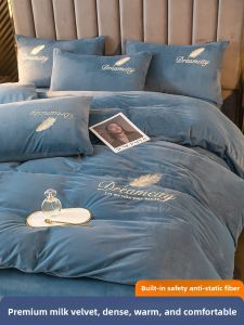 MONLEYTA | Coral Fleece and Extra Warm Bedding Set for Single Person