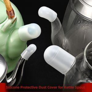 Silicone Protection Cover for Glass Water Kettle Ceramic Tea Pot Dust Cap Anti-Collision Leak-Proof Dustproof Lid for Kettle