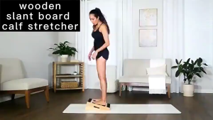 SG Adjustable Professional Wooden Slant Incline Calf Ankle Stretcher Stretch Stretching Board for Fitness Yoga