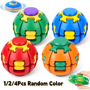 Press to Spin Fidget Spinner Mini Sensory Fidget Toys Transformable Fidget Ball Anxiety Stress Relief Desk Toy for Autism ADHD