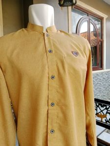 kemeja Koko polos katun Madina kekinian