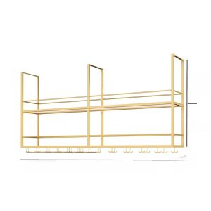 Modern Simplicity Iron Art Wine Glass Rack Hanging Wall Mounted Bar Cabinet Storage Shelf High Foot Cup Holder Restaurant