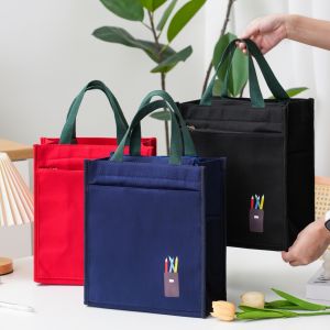 กระเป๋าผ้าใบ Canvas ความจุขนาดใหญ่ กระเป๋าใส่หนังสือ กระเป๋าถือสำหรับใช้ในชีวิตประจำวัน กระเป๋าใส่ของสำหรับไปทำงาน