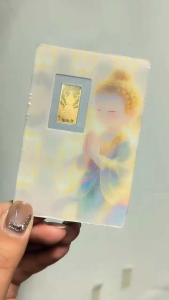 999 Mini Gold Bar Buddha | 999 足金迷你金片‘’佛祖‘’