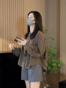 White Shirt Women Summer New Style Cover Belly French Elegant Ladies Top Casual Loose Fit Pure Color Button Placket Long Sleeve