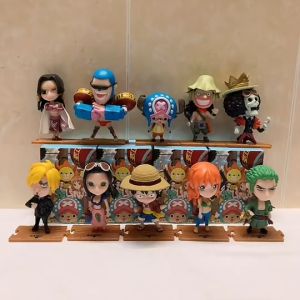 Mô hình 10 nhân vật One Piece chibi Đảo hải tặc Luffy Zoro Nami Kaido Shanks Robin Sanji Usopp Boa Chopper Franky Brook