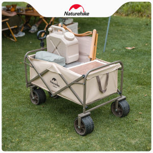 Nature รถเข็นแคมป์ปิ้งรถแคมป์ปิ้งรถแคมป์ปิ้งกลางแจ้งเด็กพับได้พกพาสะดวกโต๊ะรถปิกนิก