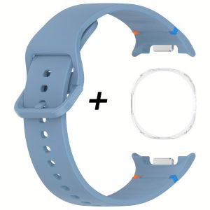 Silicone Strap+TPU Protector Case For Samsung Galaxy Watch 8 40mm 44mm Strap Silicone for Samsung Galaxy Watch 8 Classic/Ultra 2