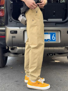 Quần Thể Thao Nhanh Khô Màu Kaki Cho Nam Mùa Hè Quần Dài Ống Đứng Quần Áo Mềm Mại Chống Gió Quần Áo Thường Ngày