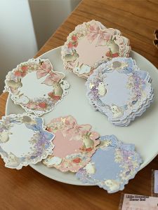 Romantic Floral Relief Gold Foil Irregular Shape Memo Note