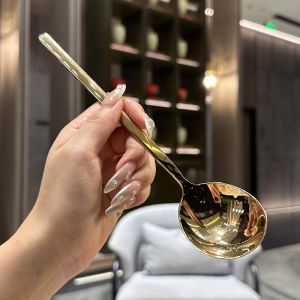 Large round Head Soup Spoon 18/10 Stainless Steel Dining Utensil for Eating And Mixing Rice Luxury Experience Kitchen Tool