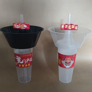 Double Layered Soup Dumpling Cup with Lid Disposable Plastic Cup for Hot Pot Popcorn Fruit Beverages Fast Food Takeaway Box