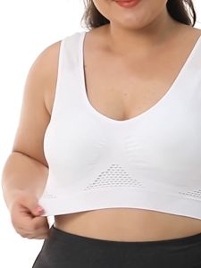 Plus Size Sport Bra Women Seamless Push Up Sport Underwear Gym Yoga Tank Top Bra S6