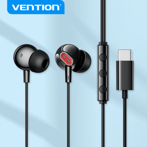 Vention tai nghe có dây có mic type c 3.5mm jack cho iPhone Samsung HUAWEI Xiaomi Table Laptop MP3 MP4 cáp tai nghe Wired Earphones