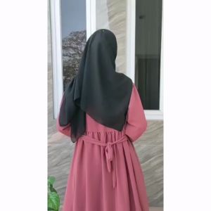Gamis Babydoll Ity Crepe Basic S-XXXL Seri 1 | Dress Kondangan Wanita Itycrepe Polos | Dress Daily Modis Simpel Mewah
