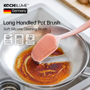 Kochblume bàn chải Nồi tay cầm dài với đầu cạo đĩa silicon miếng bọt biển cọ rửa máy chà sàn nhà bếp đa chức năng cho chảo Chảo chậu rửa