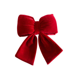 HongTaoKai | Red Velvet Bow Decoration Christmas Tree Topper Extra Large