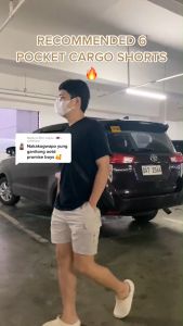 URBAN PIPE 6 Pocket Cargo Shorts For Men Knee-Above Drawsting Short Mens Fashion W/ Buttons 2262