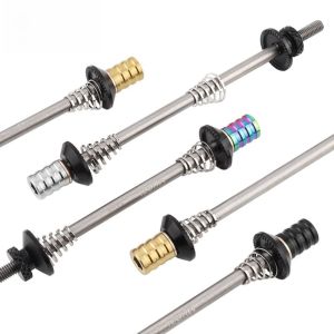 Mountain road folding bicycle quick-release rod wheel set hub titanium axle core ultra-light titanium alloy quick-release rod