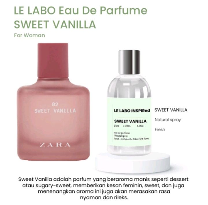 Parfum Lelabo 35ml (vanilla sweet) Lazada Indonesia
