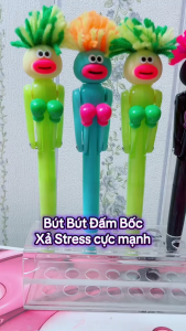 Bút bi đấm bốc cá hề tóc xù ngộ nghĩnh dễ thương mực xanh  dùng trong học tập ghi chép  đồ chơi  quà tặng xả stress cực mạnh