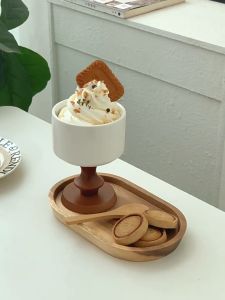 Cangkir Keramik Sederhana / Cangkir Pencuci Mulut / Cangkir Bertangkai / Mangkuk Tinggi