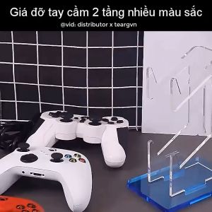 Giá đỡ tay cầm 2 tầng chất liệu nhựa Acrylic trong suốt cho Playstation / Xbox / Nintendo Switch
