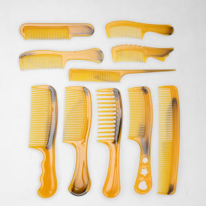 Huali 10-Piece Set Wide-Tooth Comb Anti-Static Plastic Hairbrush Non-Slip Handle Detachable Bristles for Daily Use