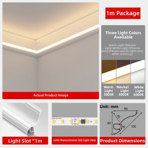 LIANGJIAXING | Aluminum Imitation Gypsum Line Surface Mounted Light Strip