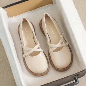 MIVA | All-matching Vintage Mary Jane Leather Shoes Round Toe