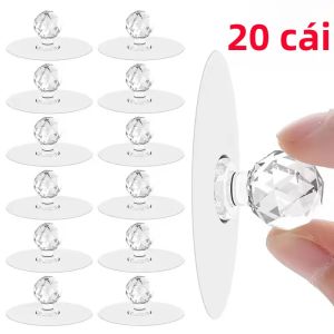 1 Máy Tính Đục Lỗ Tự Dính Núm Ngăn Kéo Acrylic Tủ Bếp Tay Cầm Cho Đồ Nội Thất Tủ Tủ Cửa Sổ Cửa Kéo Đẩy