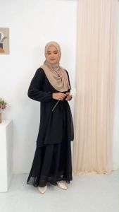 Gamis Malaysia | Dress Malaya Jumbo Gamis Malaysia LD 100-130 Ceruty Babydoll Full Puring