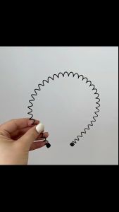 Men Women Metal Spring Headband Invisible Black Hair Band