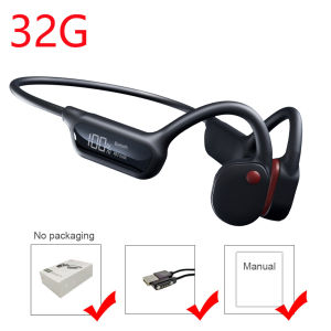 Bone Conduction Headphones Swimming Diving IPX8 Waterproof Headset 32GB MP3 Player Bluetooth 5.3 Ear-Hook Sport HIFI Earphones