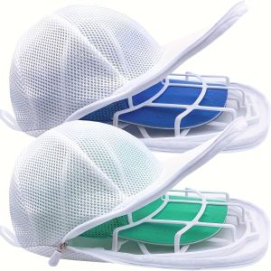 Lồng Giặt Mũ Cho Máy Giặt Với Túi Lưới Dụng Cụ Làm Sạch Mũ Bóng Chày Với Túi Đựng Mũ Riêng Và Giá Đỡ Túi Giặt Tái Sử Dụng PET+PE