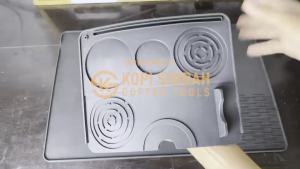 Rubber Bar Mat With Tamping Mat Alas Karet Tatakan Meja Bartender Anti Slip Tamping Kopi 2in1