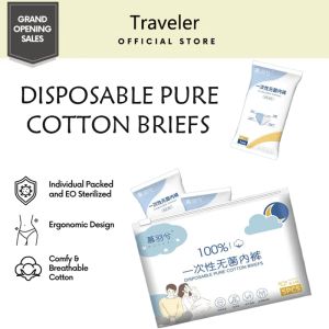 Disposable cotton underwear for women travel pack sterile individual packaging no washing