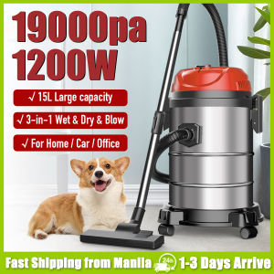 Heavy Duty Canister Vacuum Cleaners For House Portable Carpet Cleaner Vacuum Handy Wet and Dry Vacuum Cleaner For Car 1200W 19000Pa