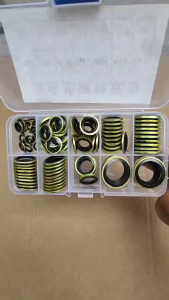 100Pcs O Ring Oil Drain Plug Gasket Set - Sealing Gasket Assortment Kit - Universal Metal Rubber Washer Ring