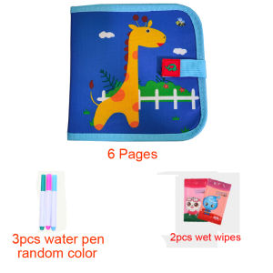 Cute Erasable Portable Graffiti Book Reusable Cartoon Doodle Book Writing Painting Set Trip