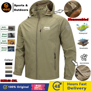 【2-3 days arrive!!!】VUUG Men Military Waterproof Riding Tactical Outerwear hoodie Windbreaker Jacket (M-2XL)