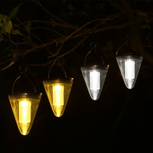 Brifit Outdoor Solar Light Hanging Pendant Light Solar Garden Hanging Light LED Lamp Beads Automatic Light Sensor Switch Ip55 Waterproof Suitable for Garden Terrace Yard (White Light/Warm Light)