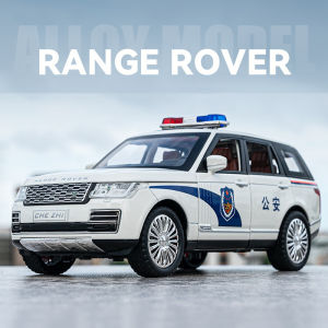 1/24 Land Rover Range Rover Police diecast car chezhi Genuine authorization Zinc Alloy Model Toys Suvs Light and Sound Gifts for Children Collection Pull Back Model Toy Toys for Boys
