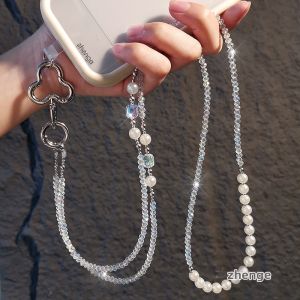 ZHENGEGE | Crystal Pearl Handmade Charm Strap Light Luxury Pendant