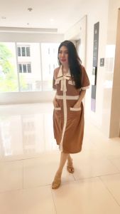 FM - DRESS TERBARU - DRESS NATAL - DRESS IMLEK - DRESS JUMBO - BAJU WANITA JUMBO - DRESS ORIEL PITA